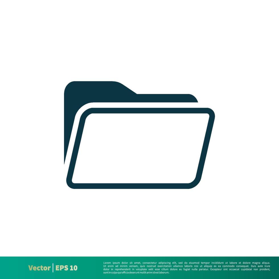 Empty Folder Icon Vector Logo Template Illustration Design. Vector EPS 10.