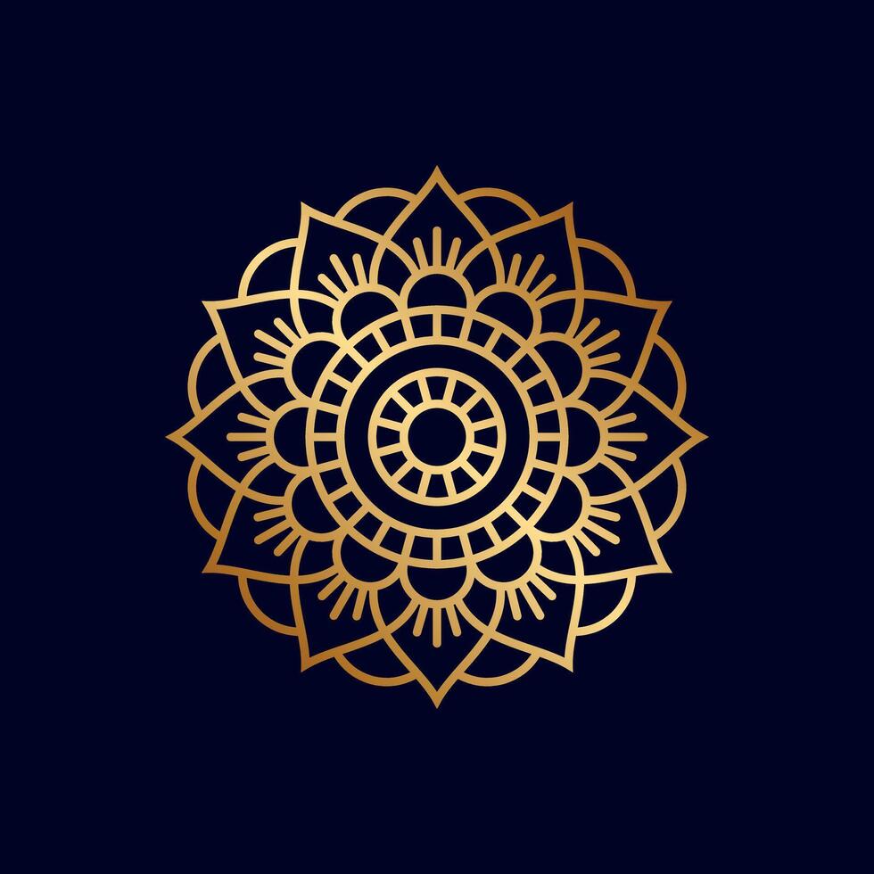 Elegant Gold Mandala Vector Logo Template