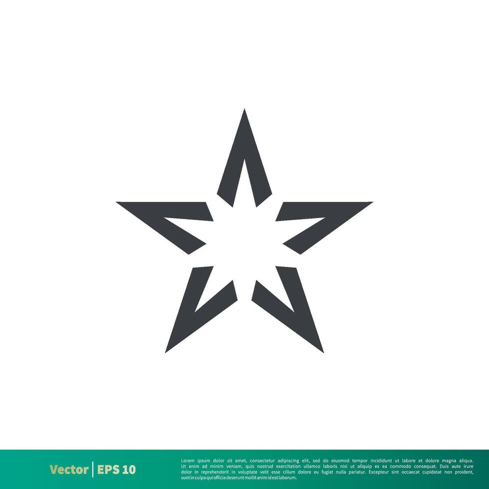 Simple Star Shape Icon Vector Logo Template Illustration Design. Vector EPS 10.