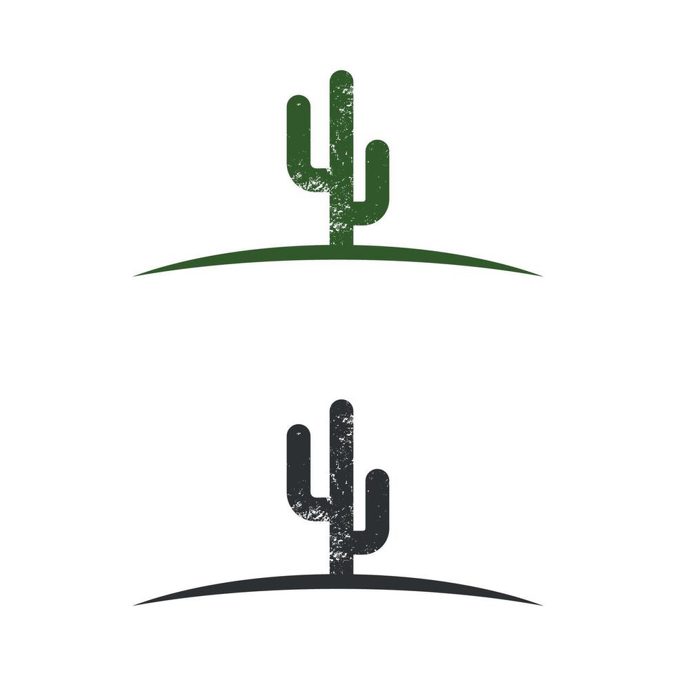 Cactus Set Icon Vector Logo Template