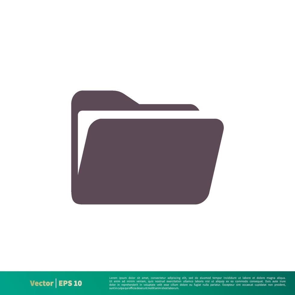 Folder Icon Vector Logo Template Illustration Design. Vector EPS 10.
