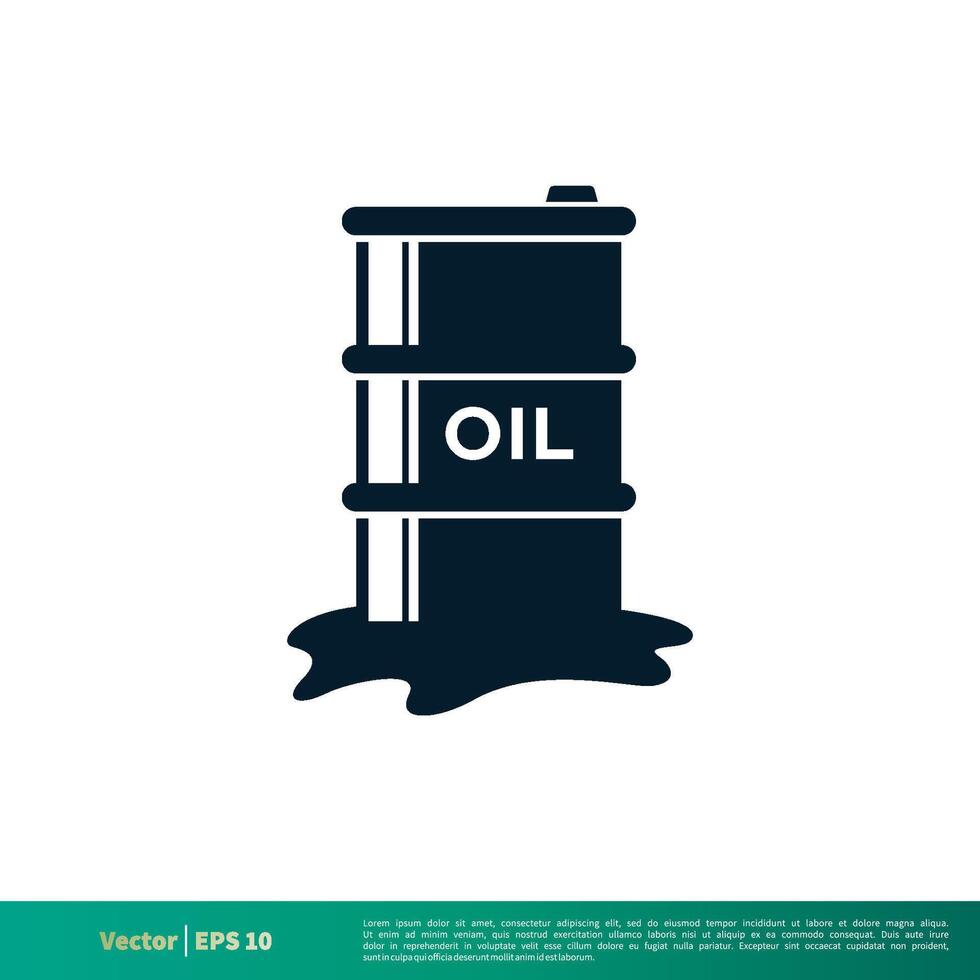 Oil Barrel Icon Vector Logo Template Illustration Design EPS 10.