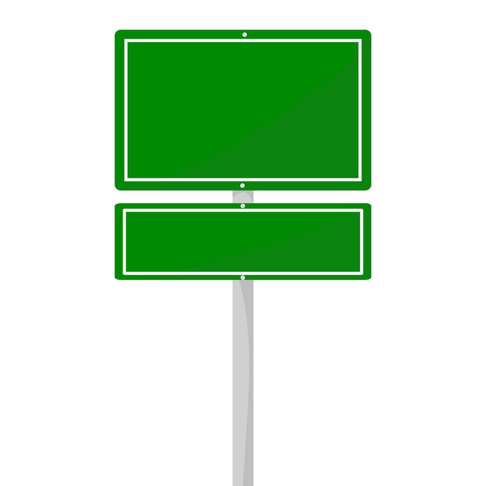 road sign isolated on a background. green traffic vector