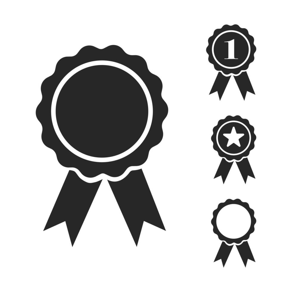 Award vector icons set