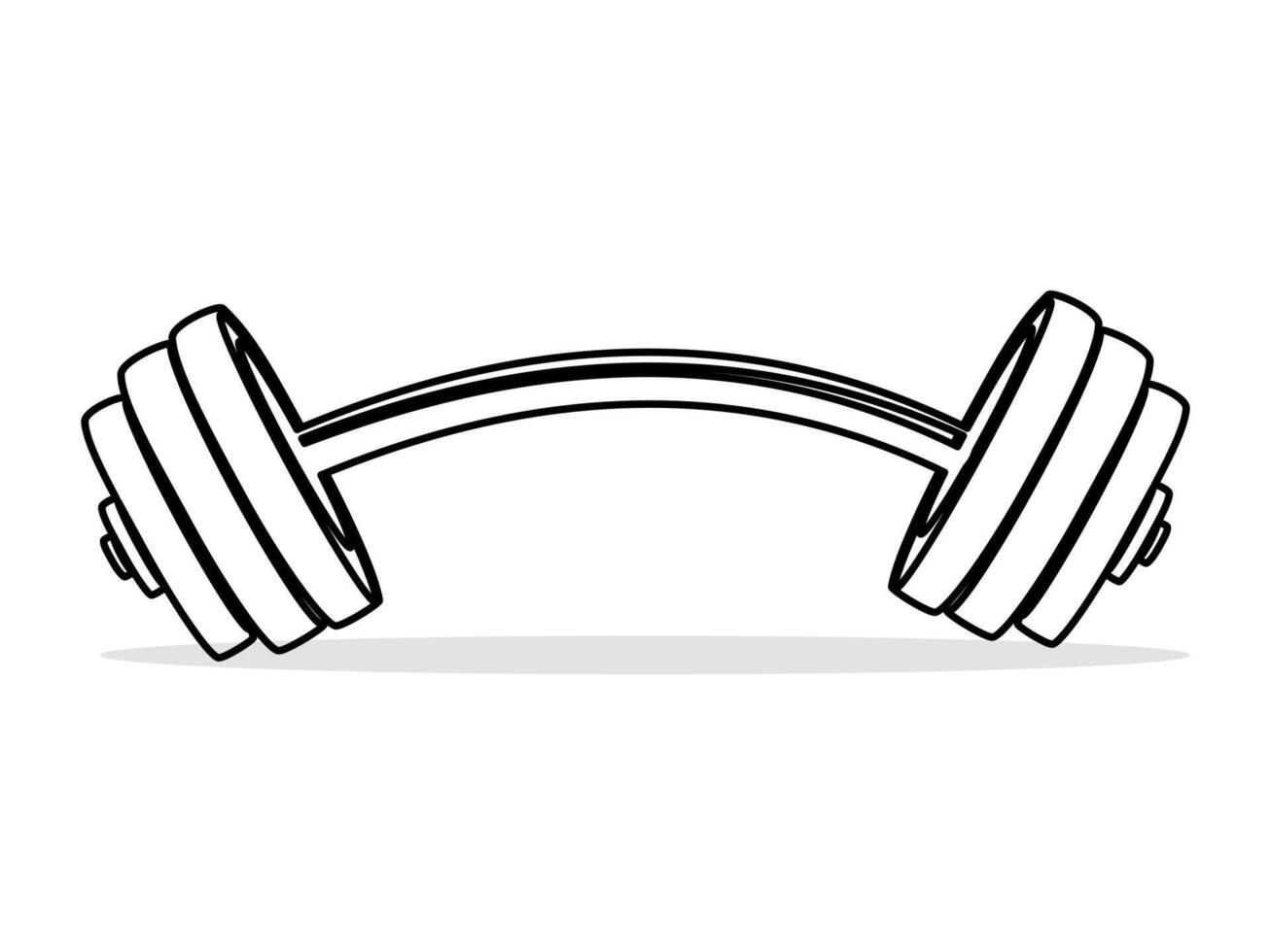 Dumbbell Gym or Barbell icon isolated on white background vector