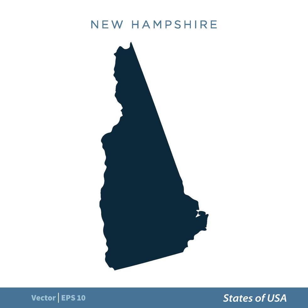 nuevo Hampshire - estados de nosotros mapa icono vector modelo ilustración diseño. vector eps 10