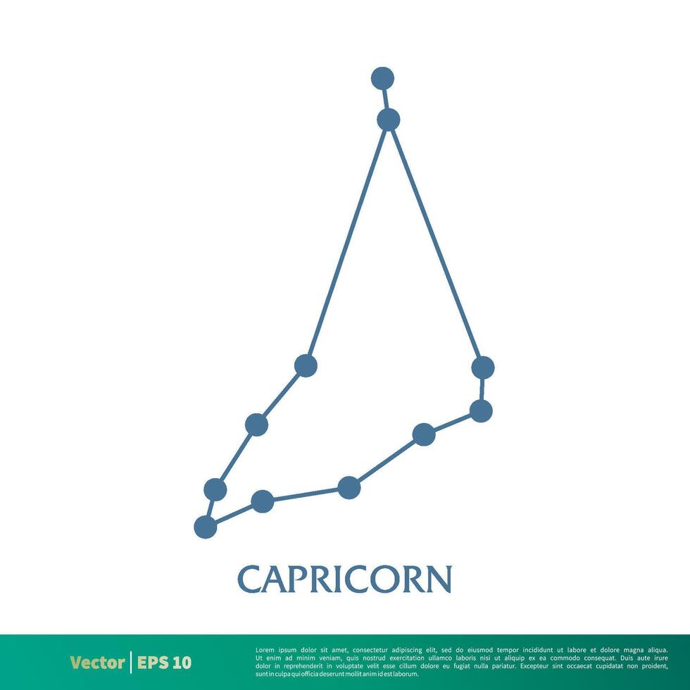 Capricorn - Constellation Star Icon Vector Logo Template Illustration Design. Vector EPS 10.