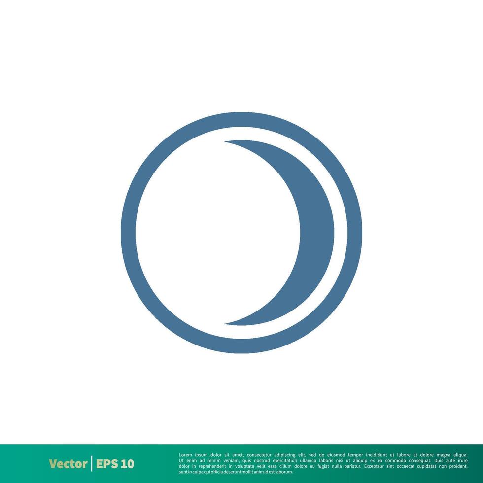 Moon Icon Vector Logo Template Illustration Design. Vector EPS 10.