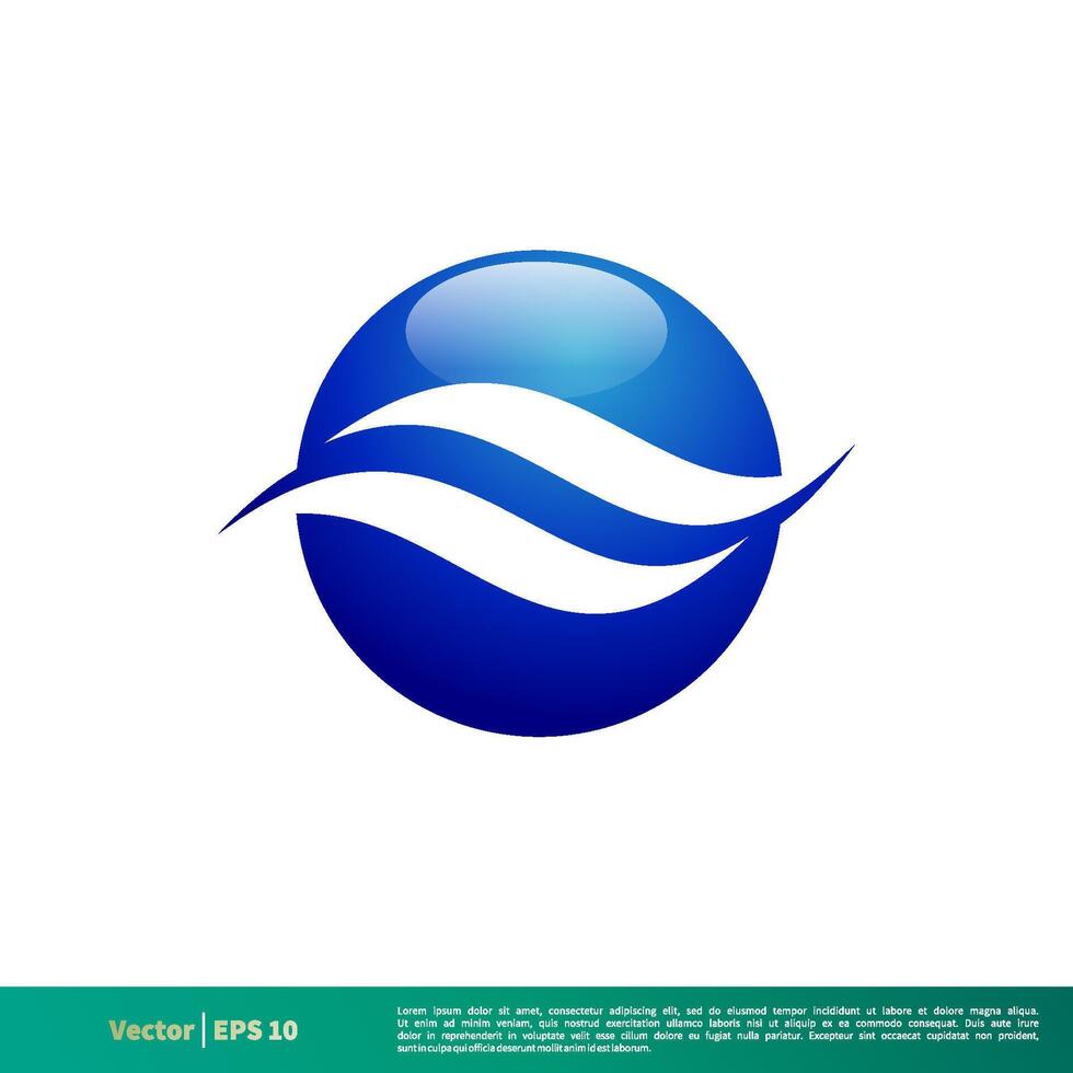 Water Wave Icon Vector Logo Template Illustration Design. Vector EPS 10.
