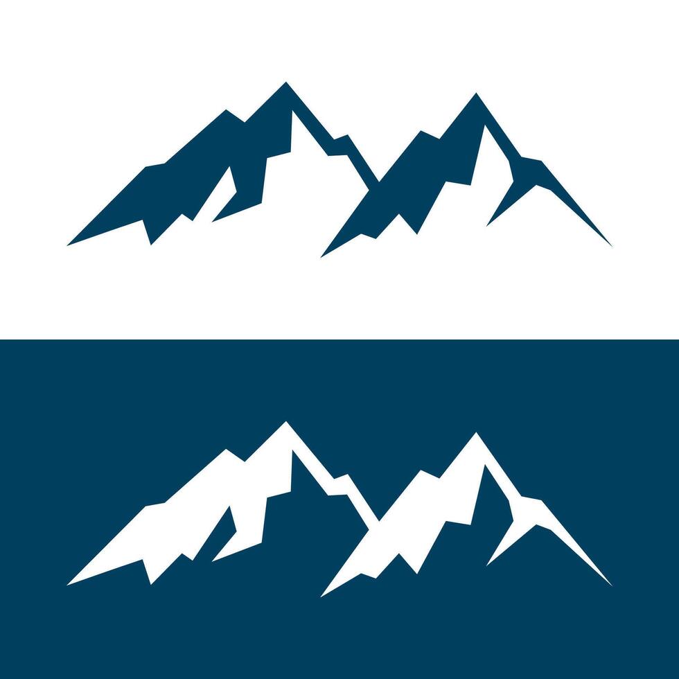 montaña icono vector logo modelo