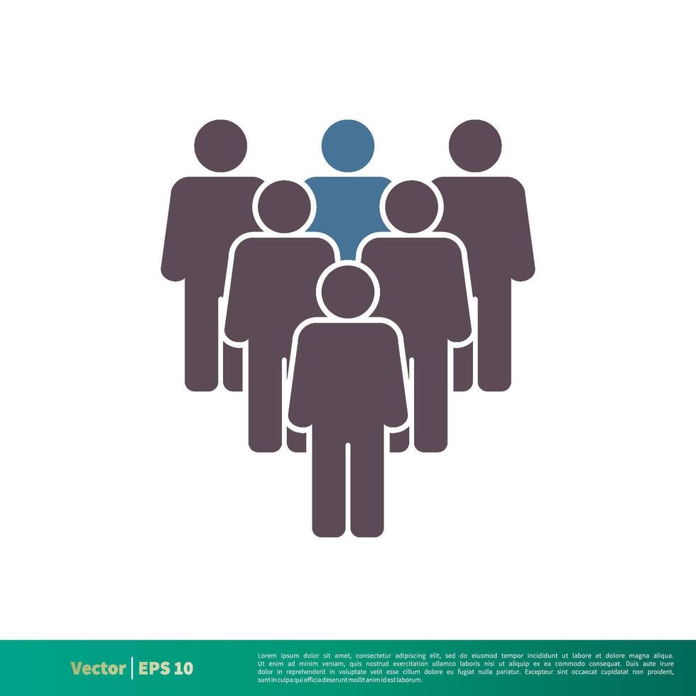 Human Shape, People, Crowd icon Vector Logo Template Illustration Design. Vector EPS 10.