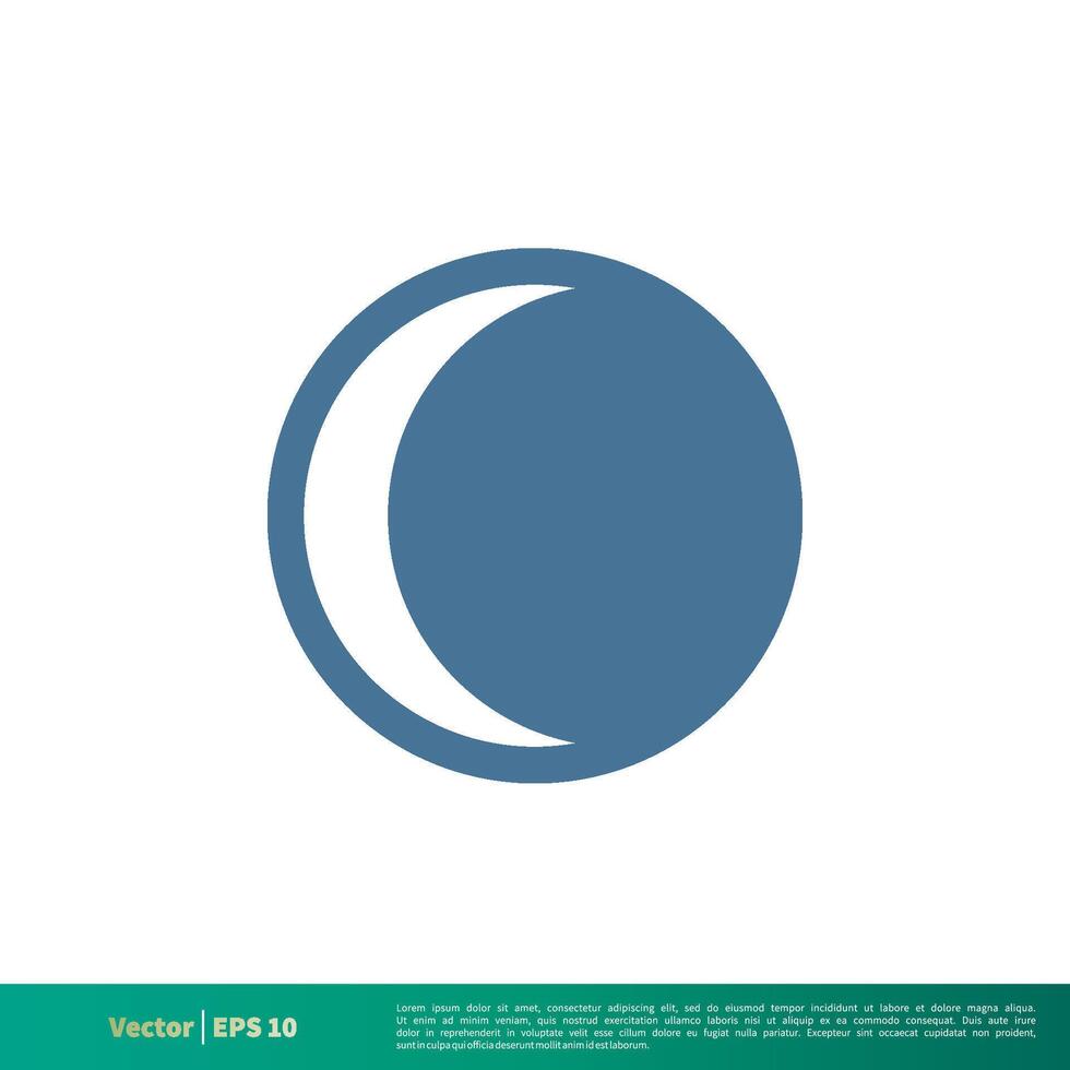 Moon Icon Vector Logo Template Illustration Design. Vector EPS 10.