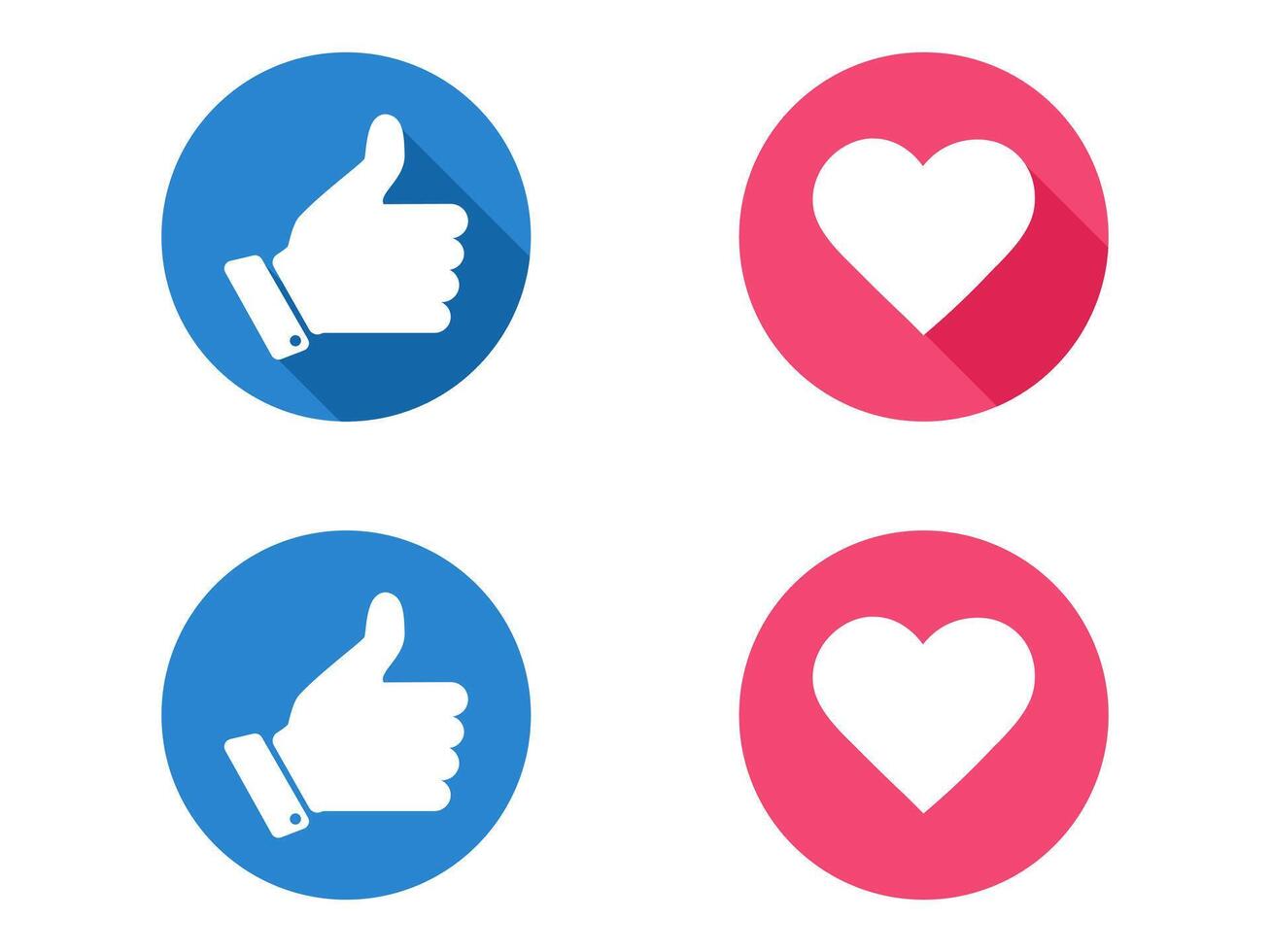 Thumb up and heart icon. like and love logo for website vector