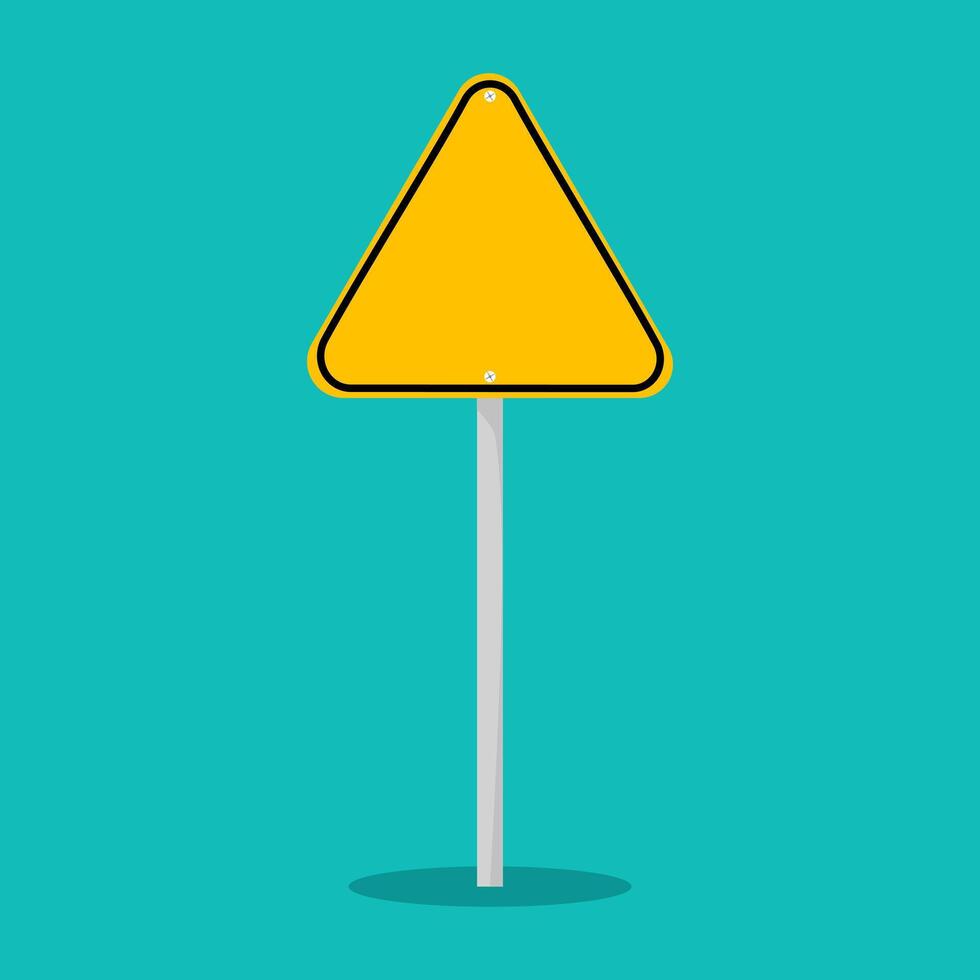 Blank traffic road sign. empty street signs yellow vector