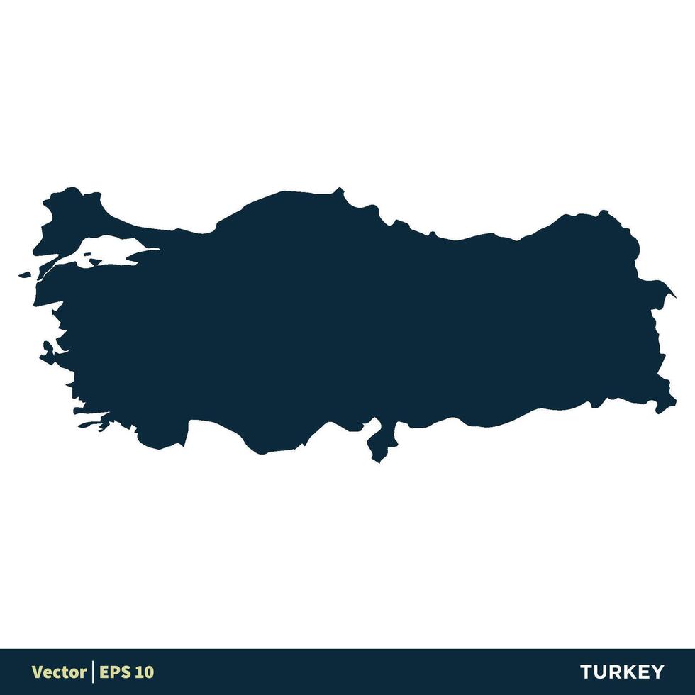 Turkey - Europe Countries Map Vector Icon Template Illustration Design. Vector EPS 10.