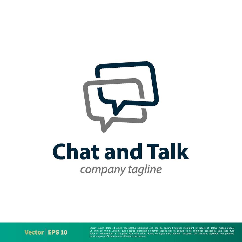 Chat, Talk, Speech Bubble Icon Vector Logo Template Illustration Design. Vector EPS 10.