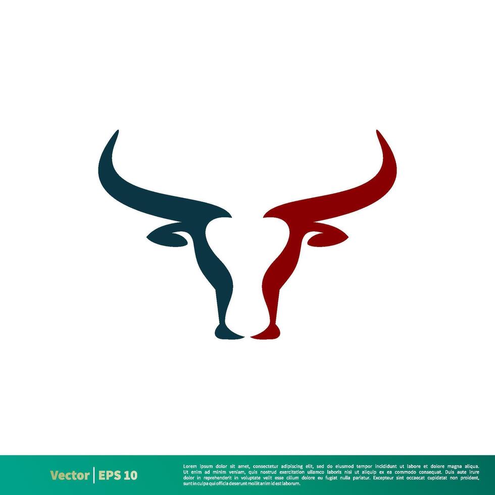 Bull Horn Vector Icon Logo Template Illustration Design. Vector EPS 10.