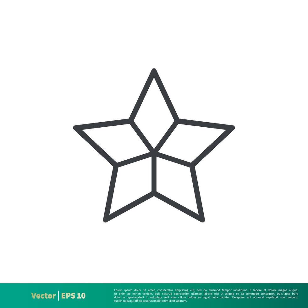 Simple Star Shape Icon Vector Logo Template Illustration Design. Vector EPS 10.