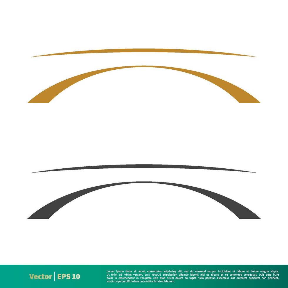 Bridge Swoosh Line Icon Vector Logo Template Illustration Design. Vector EPS 10.