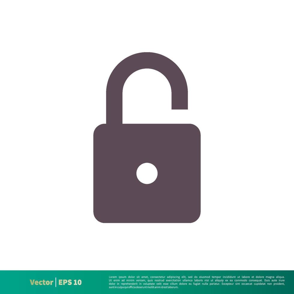 Padlock Icon Vector Logo Template Illustration Design. Vector EPS 10.