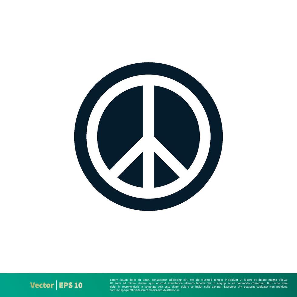 Peace Icon Vector Logo Template Illustration Design EPS 10.