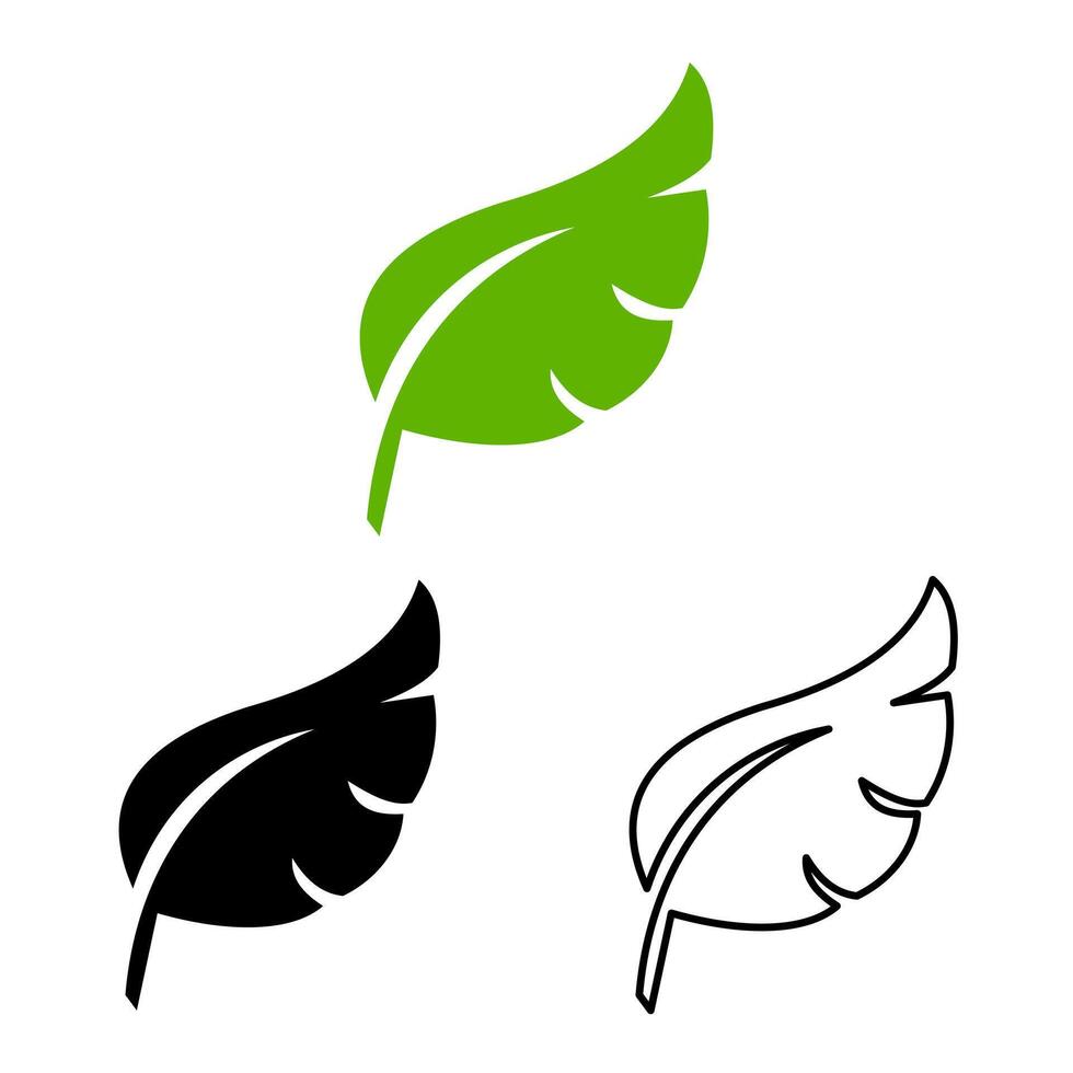 Leaf icon. Ecology logo vector