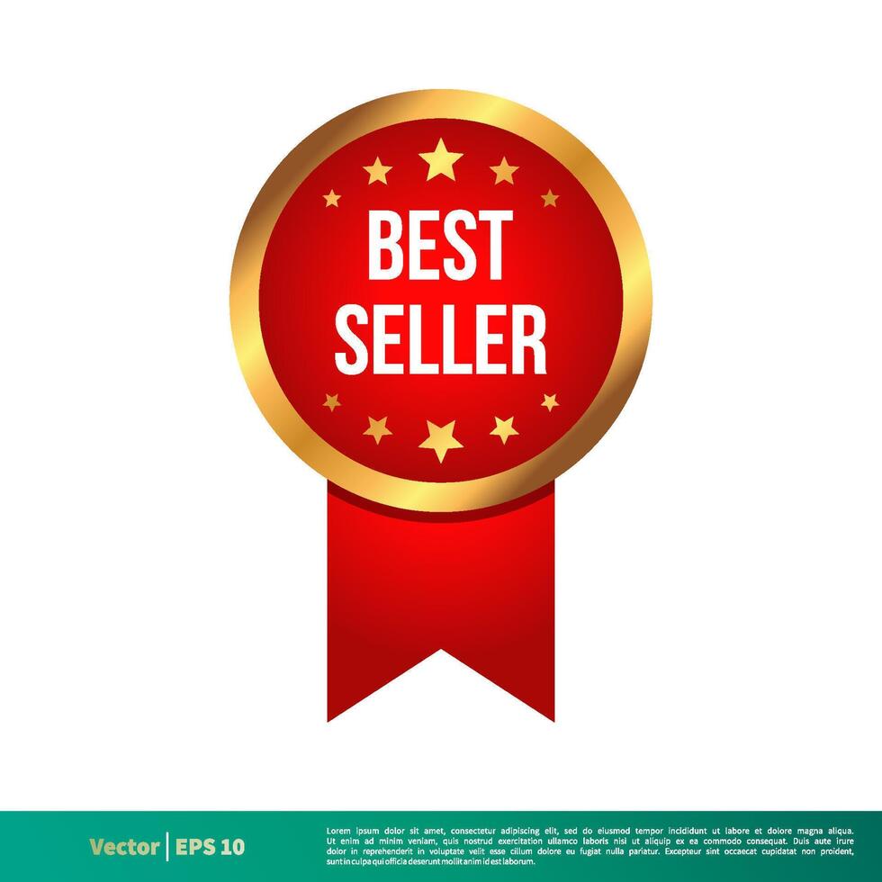 Best Seller Stamp, Seal Banner Vector Template Illustration Design. Vector EPS 10.