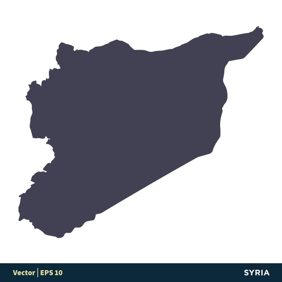 Syria - Asia Countries Map Icon Vector Logo Template Illustration Design. Vector EPS 10.