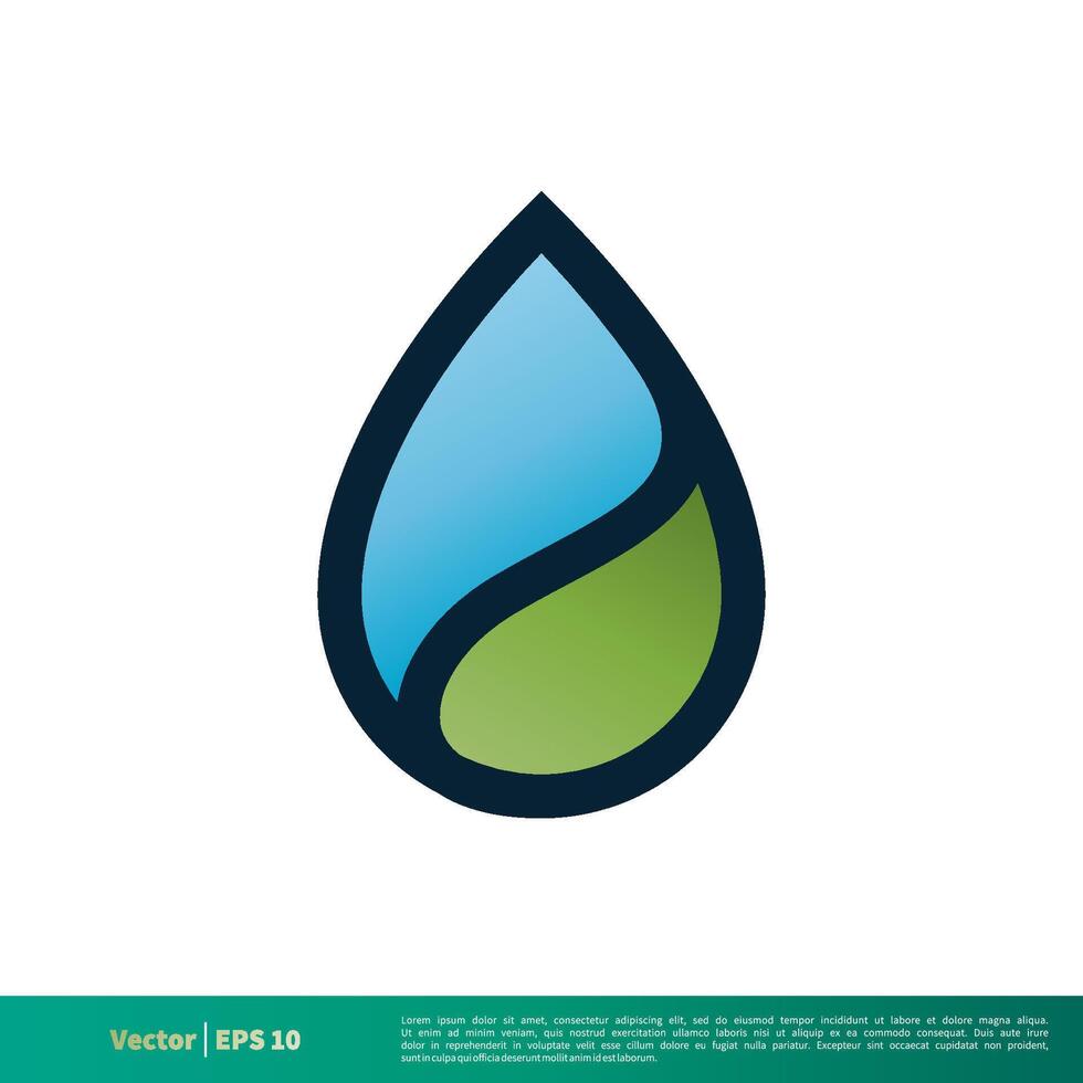 Drop Water Ornamental Icon Vector Logo Template Illustration Design. Vector EPS 10.