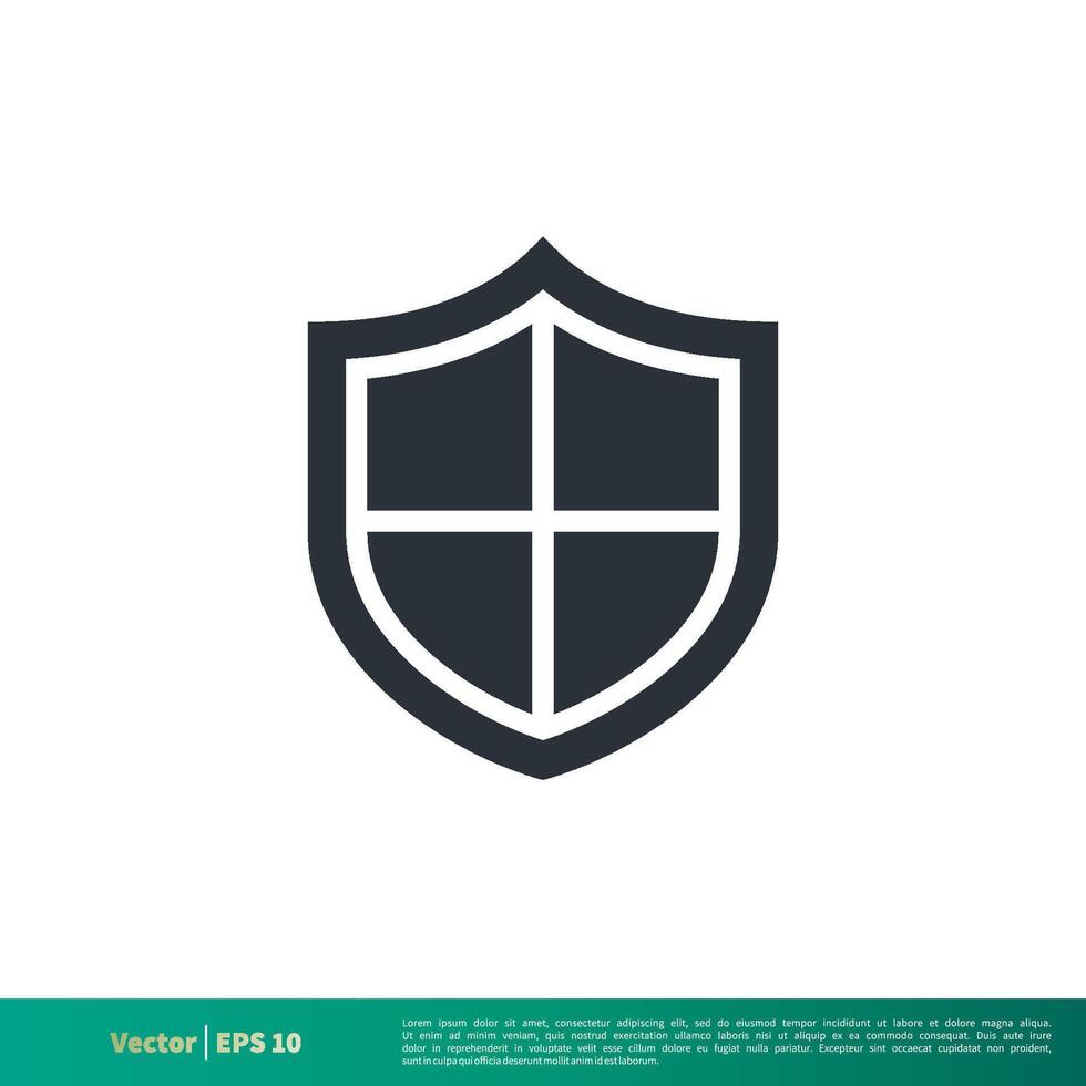 Simple Shape Shield Icon Vector Logo Template Illustration Design. Vector EPS 10.