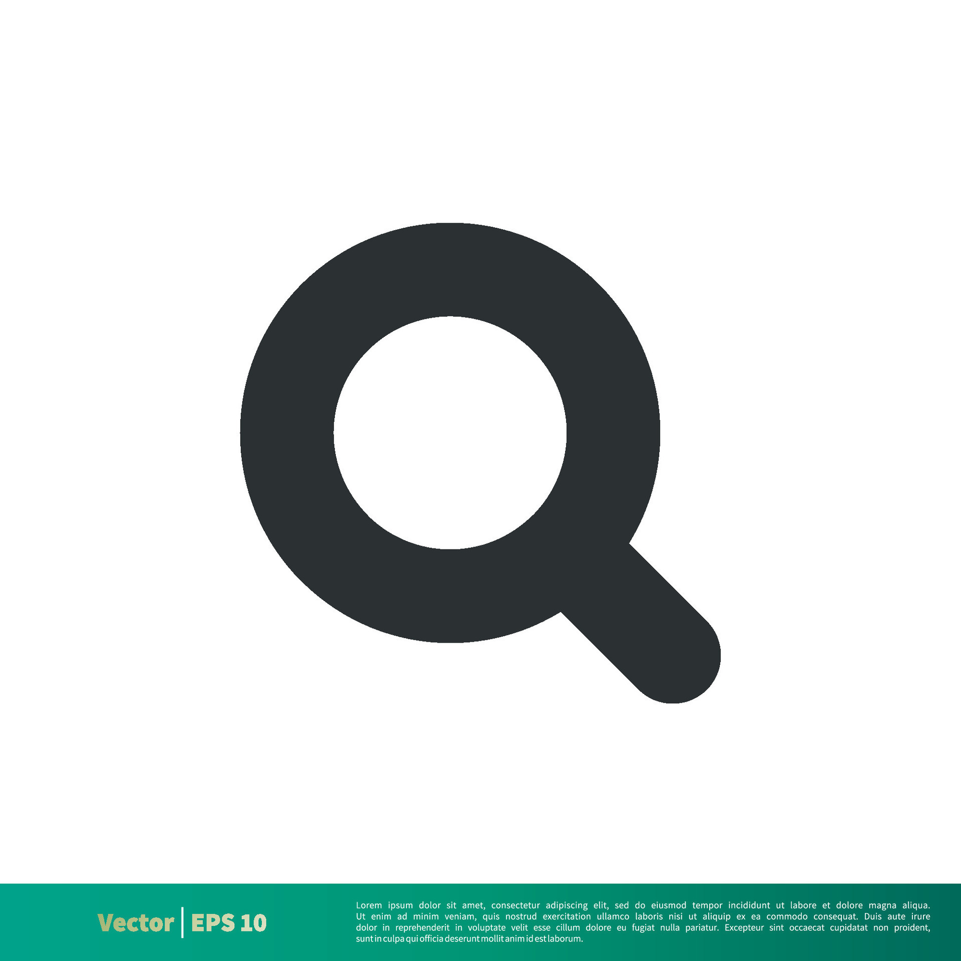 Magnifying Glass UI Icon Vector Logo Template Illustration Design