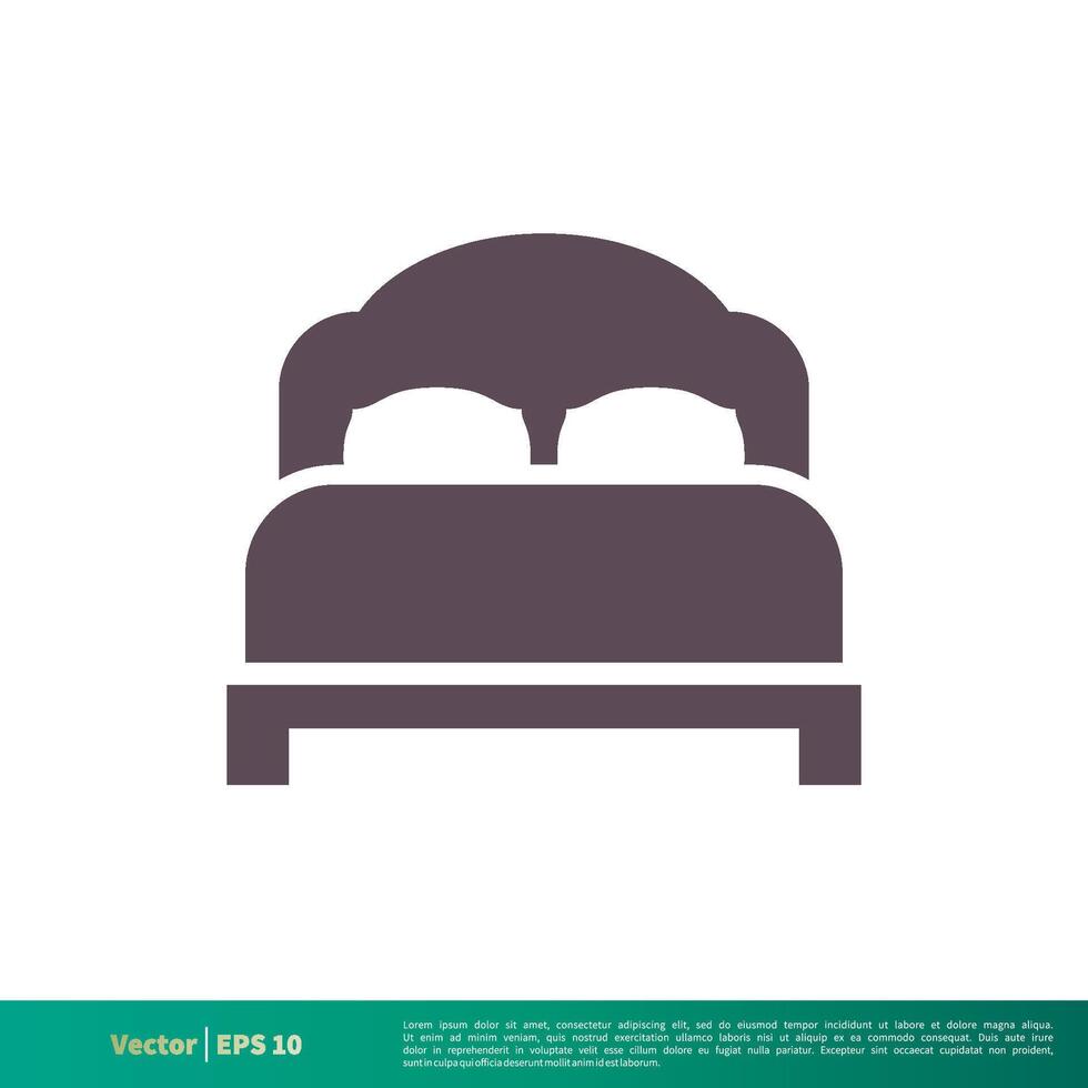 Hotel, Motel, Bed Icon Vector Logo Template Illustration Design. Vector EPS 10.