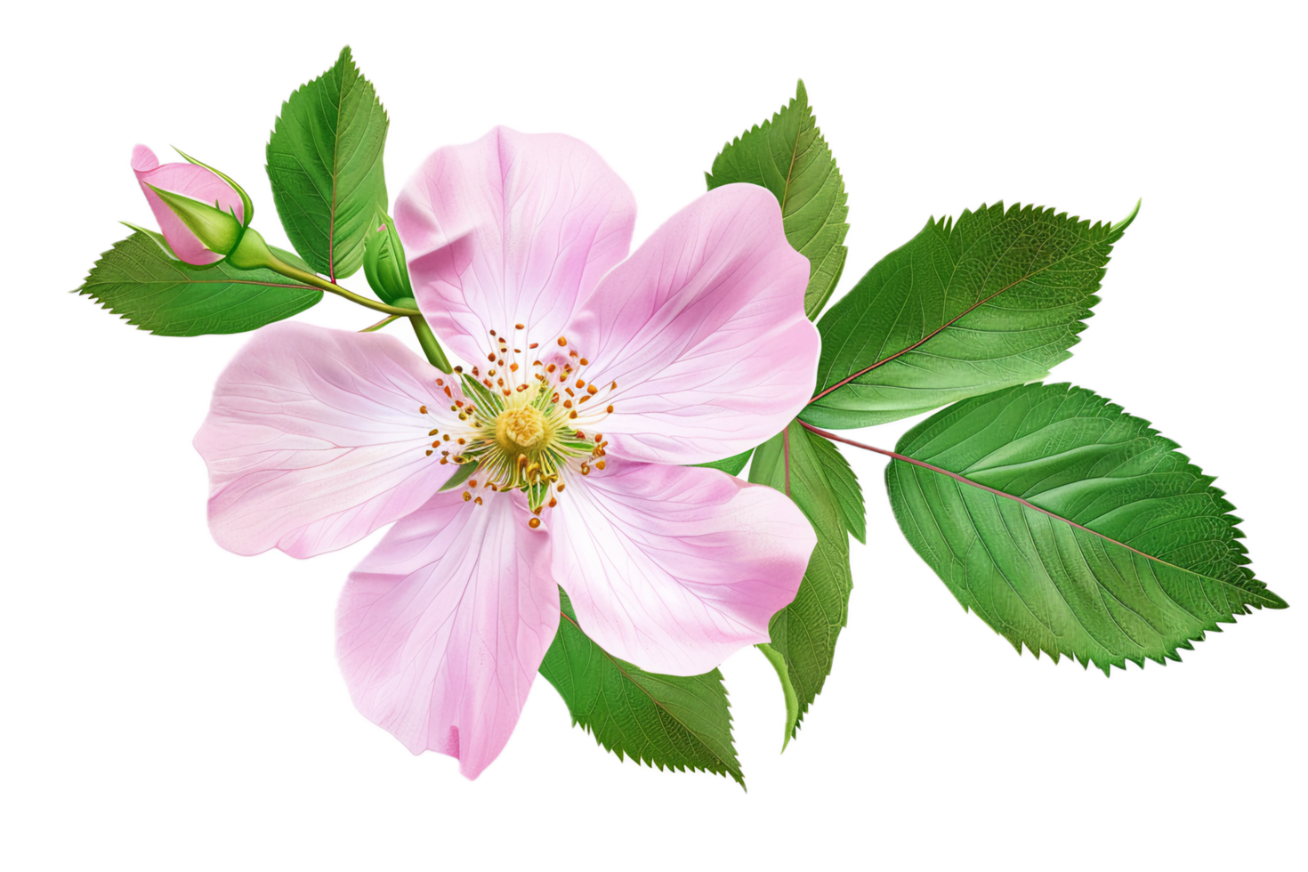 AI generated Pink Rose of Sharon Blossom png