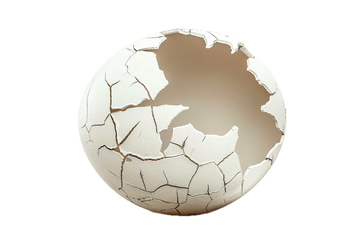 AI generated Cracked Eggshell png