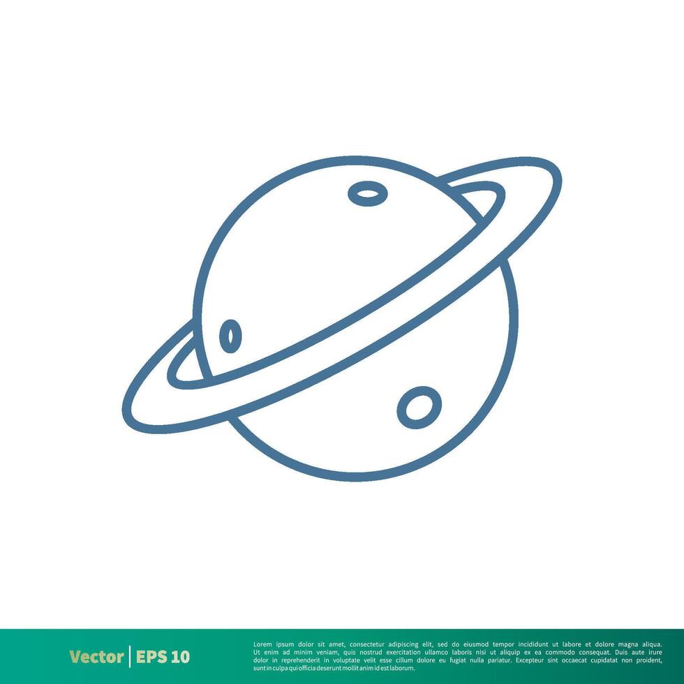 planeta icono vector logo modelo ilustración diseño. vector eps 10