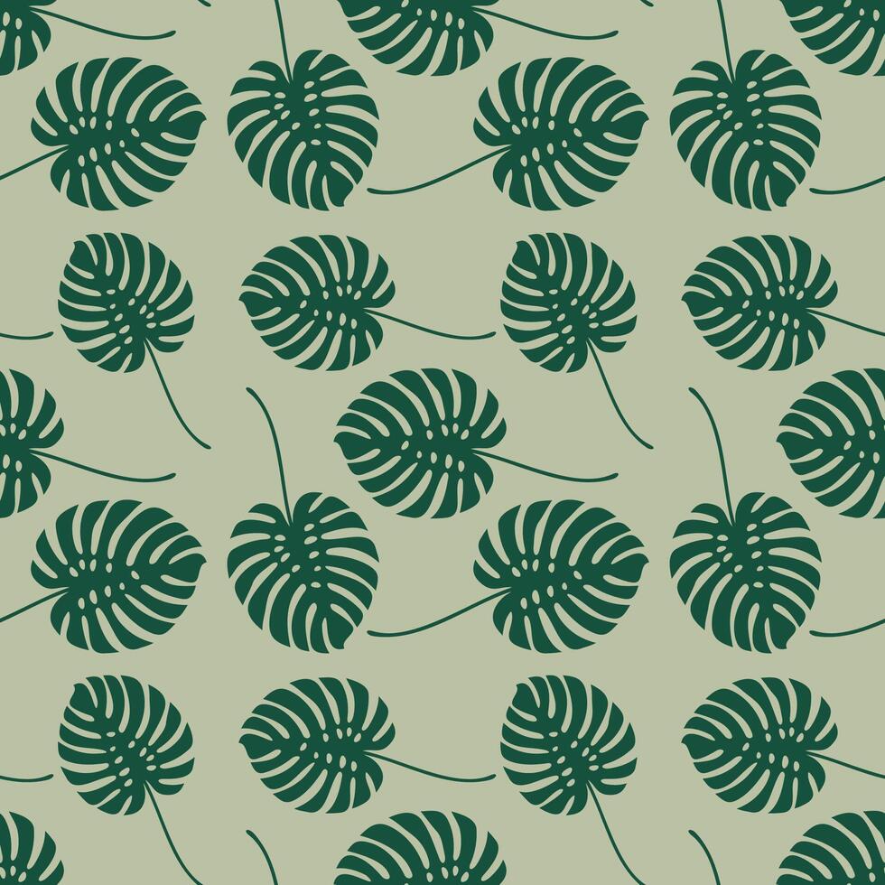 monstera deliciosa tropical hojas sin costura modelo logo vector modelo ilustración diseño. vector eps 10