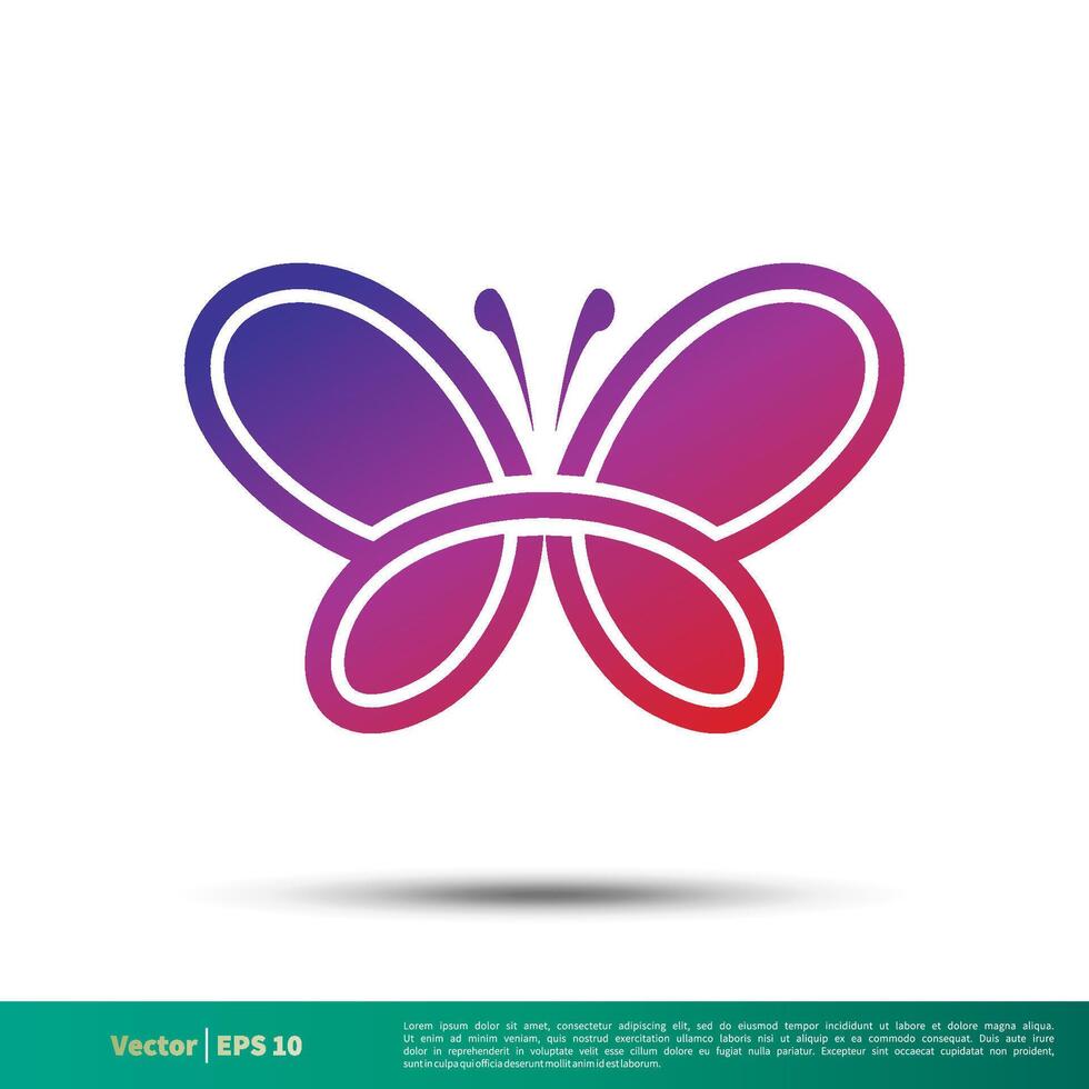 Colorful Wings Beauty Butterfly Vector Logo Template Illustration Design EPS 10.