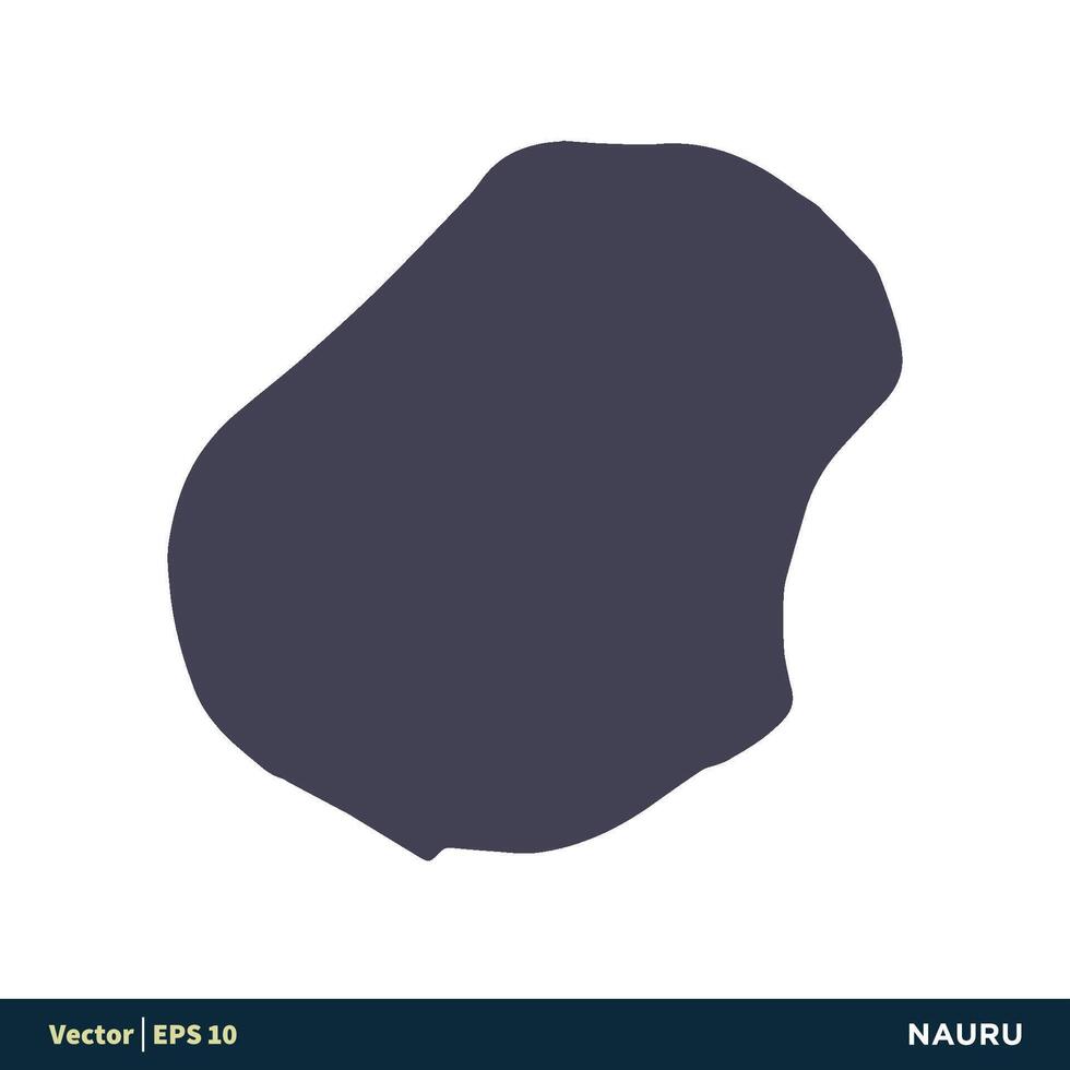 Nauru - Australia, Oceania Countries Map Icon Vector Logo Template Illustration Design. Vector EPS 10.