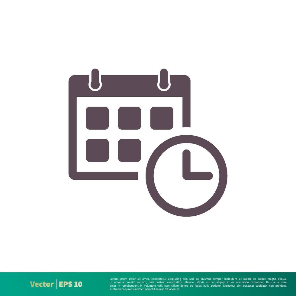 Calendar, Schedule Icon Vector Logo Template Illustration Design. Vector EPS 10.