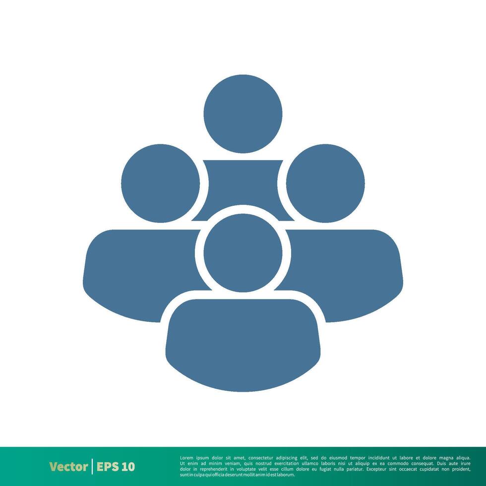 Human Shape, People, Crowd icon Vector Logo Template Illustration Design. Vector EPS 10.