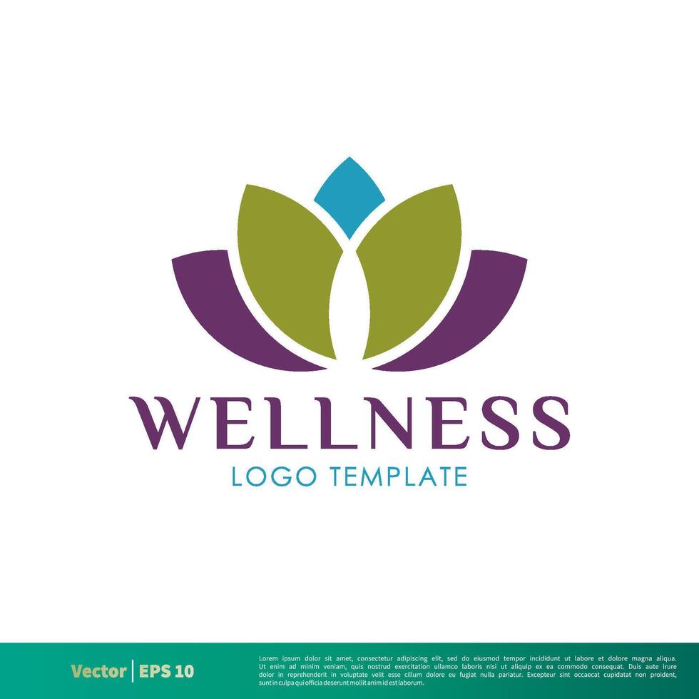 Wellness Lotus Icon Vector Logo Template Illustration Design. Vector EPS 10.