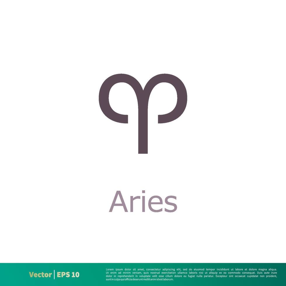 Aries - Zodiac Sign Icon Vector Logo Template Illustration Design. Vector EPS 10.