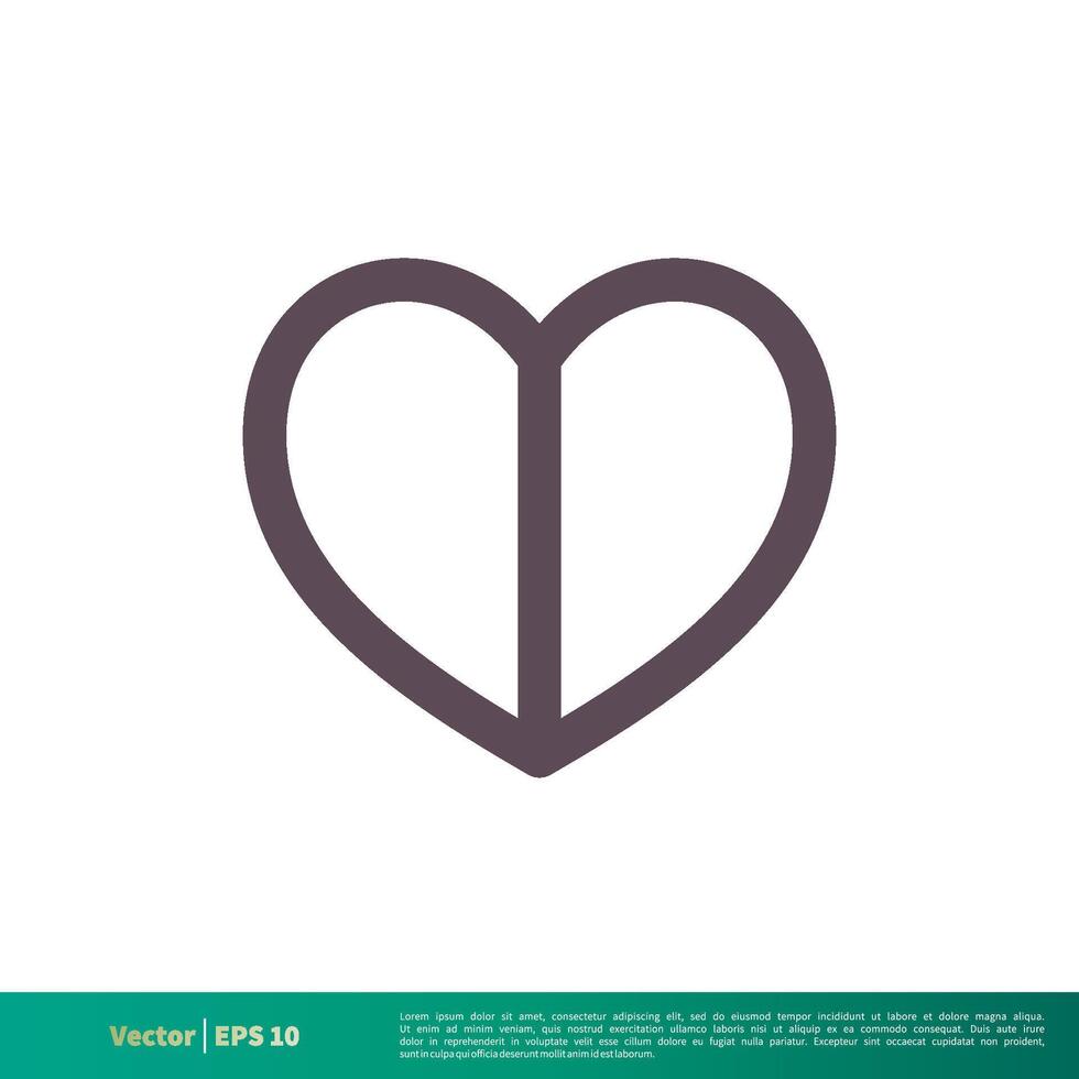 amor corazón icono vector logo modelo ilustración diseño. vector eps 10