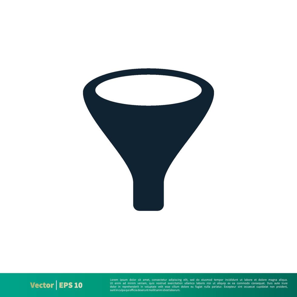 Funnel, Filter Icon Vector Logo Template Illustration Design. Vector EPS 10.