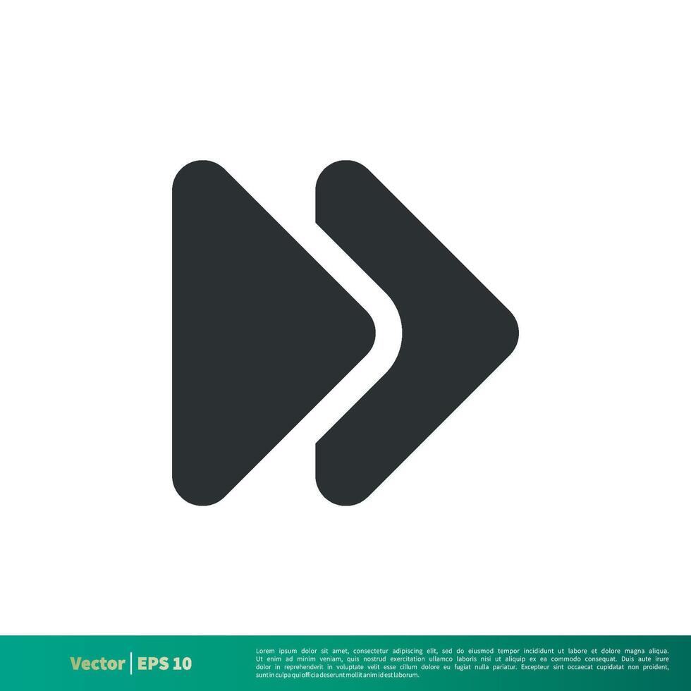 Forward Arrow - UI Icon Vector Logo Template Illustration Design. Vector EPS 10.