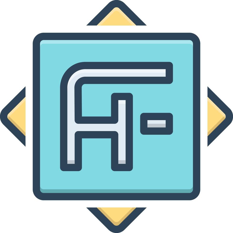 Vector color icon for  bold letter