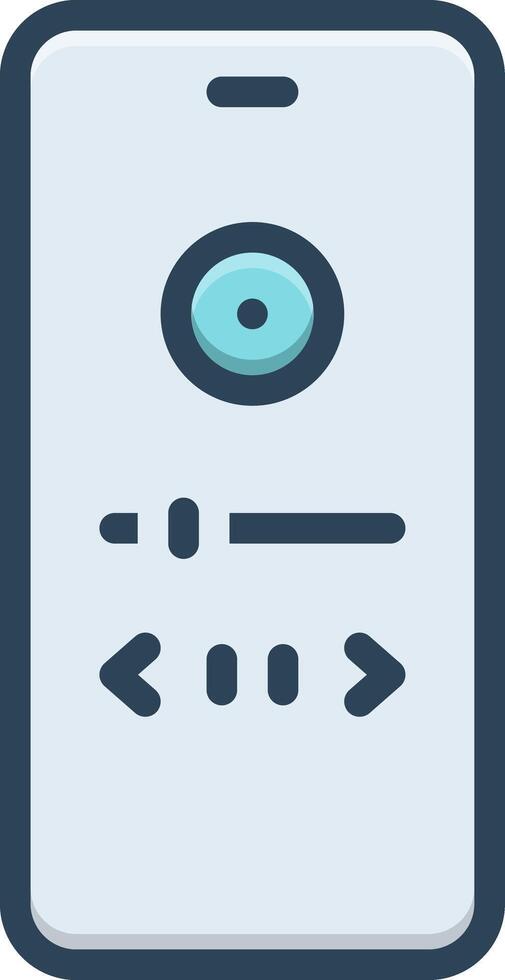 Vector color icon for fm