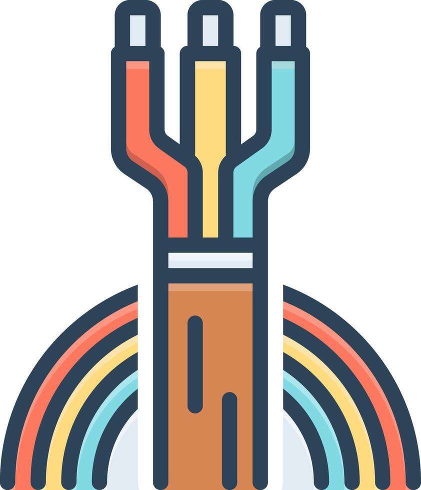 Vector color icon for wire