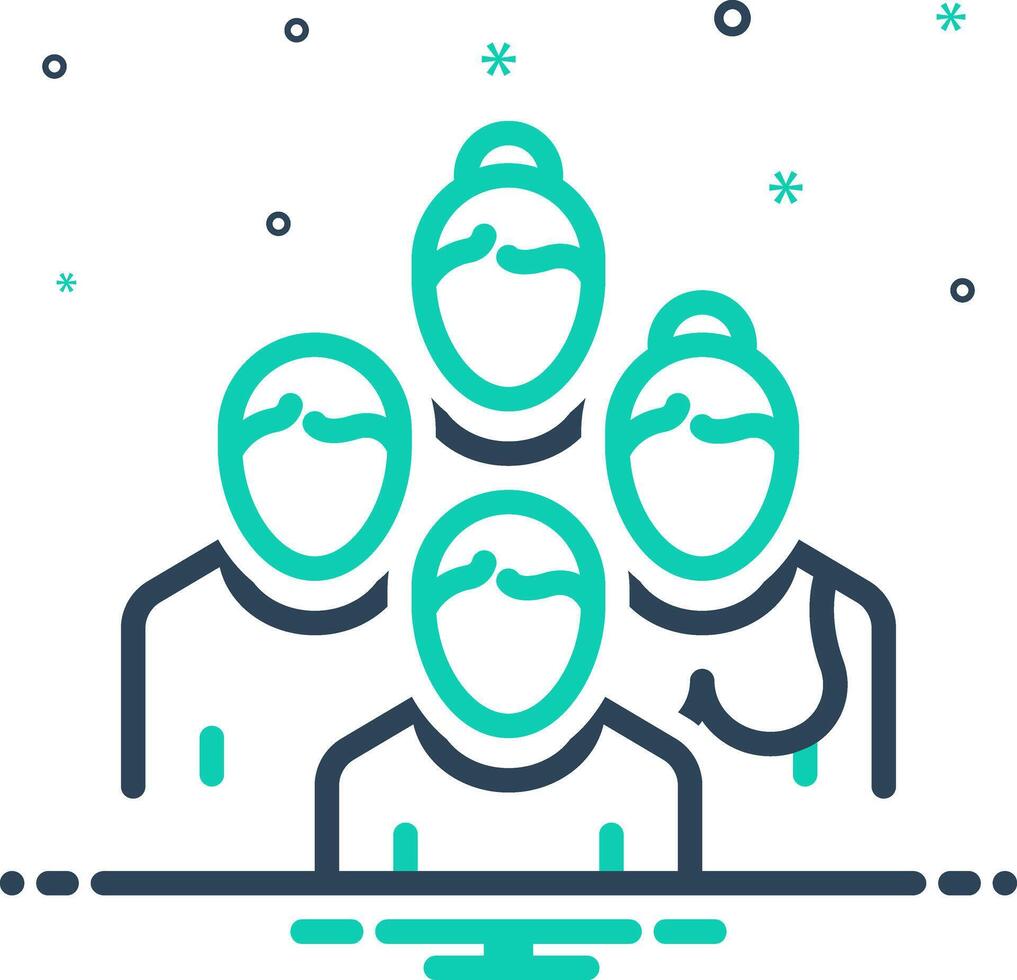 Vector mix icon for humans