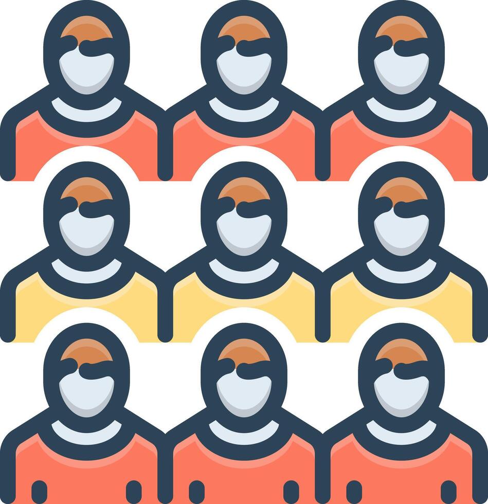 Vector color icon for population